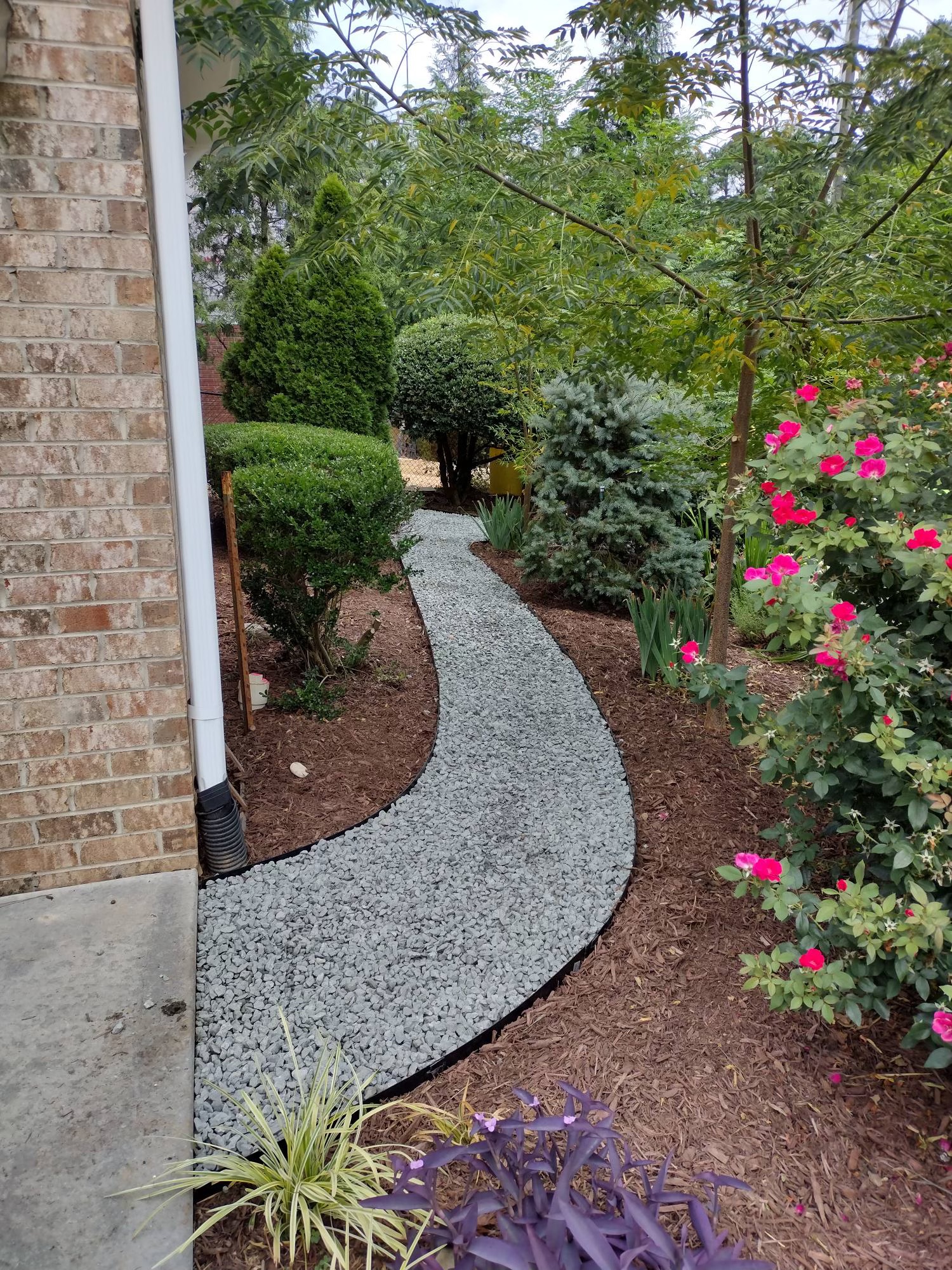 Gravel pathway installation in Raleigh NC